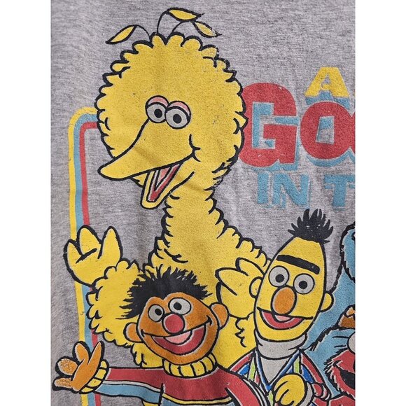 Sesame Street ALL GOOD IN THE NEIGHBORHOOD Graphic T-Shirt Mens 2XL Short Sleeve - Picture 3 of 9